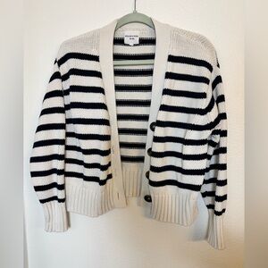 Willow & Wind Stripe Cardigan Black & White